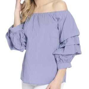 Off shoulder woven Blouse Top